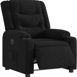 vidaXL Fauteuil verstelbaar elektrisch stof zwart