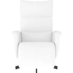 vidaXL Fauteuil verstelbaar met voetensteun kunstleer wit