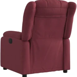 vidaXL Fauteuil verstelbaar stof wijnrood