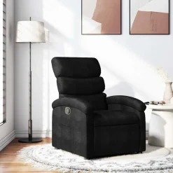 vidaXL Fauteuil verstelbaar stof zwart
