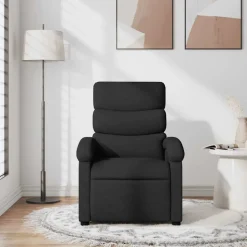 vidaXL Fauteuil verstelbaar stof zwart