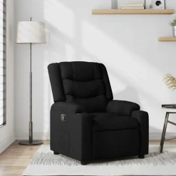 vidaXL Fauteuil verstelbaar stof zwart