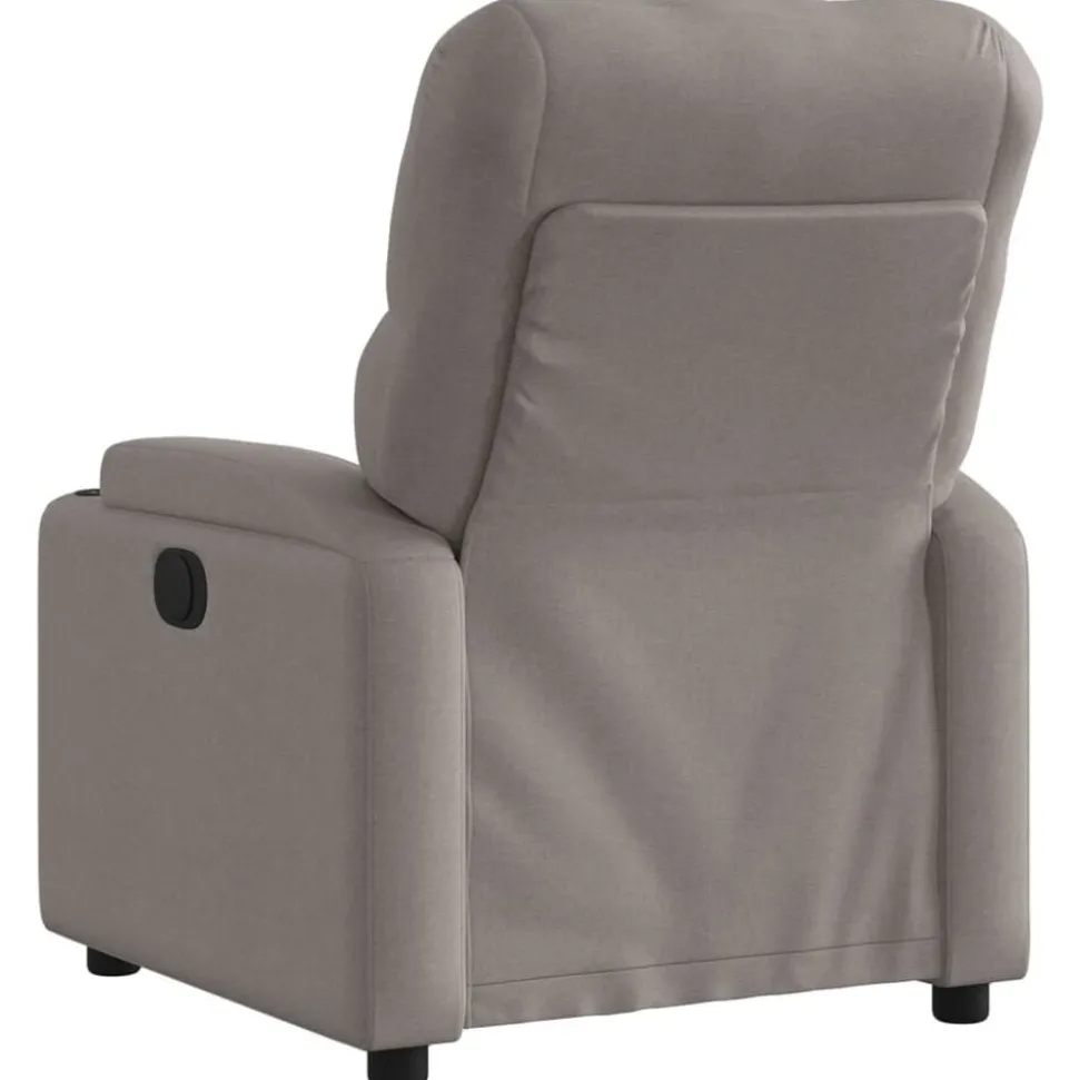 vidaXL Fauteuil verstelbaar stof taupe