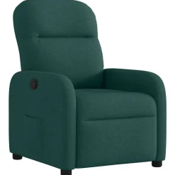 vidaXL Fauteuil verstelbaar stof donkergroen