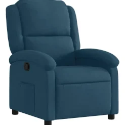 vidaXL Fauteuil verstelbaar fluweel blauw