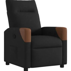 vidaXL Fauteuil verstelbaar stof zwart