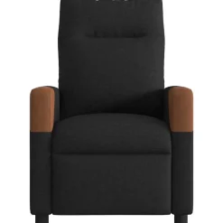 vidaXL Fauteuil verstelbaar stof zwart