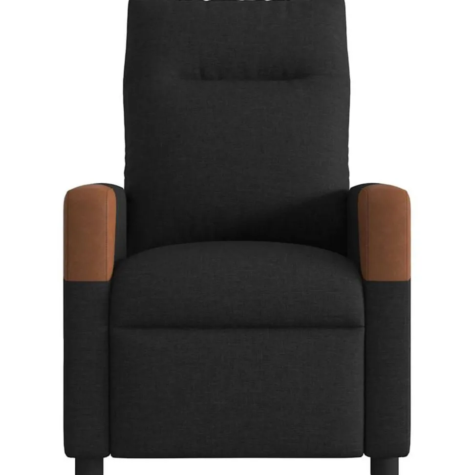 vidaXL Fauteuil verstelbaar stof zwart