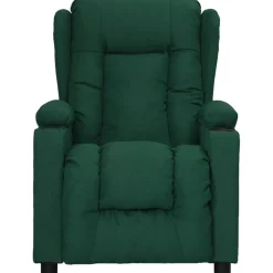 vidaXL Fauteuil verstelbaar stof donkergroen