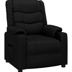 vidaXL Fauteuil verstelbaar kunstleer zwart