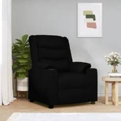 vidaXL Fauteuil verstelbaar kunstleer zwart