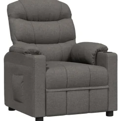 vidaXL Fauteuil verstelbaar stof donkergrijs