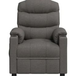 vidaXL Fauteuil verstelbaar stof donkergrijs