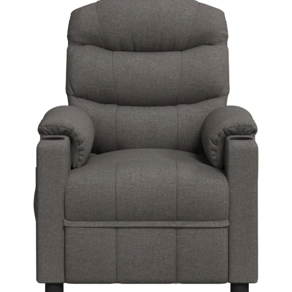 vidaXL Fauteuil verstelbaar stof donkergrijs