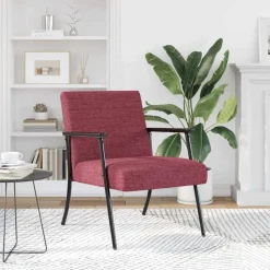 vidaXL Fauteuil Wijnrood 59 x 75 x 78 cm Stof