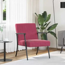 vidaXL Fauteuil Wijnrood 59 x 75 x 78 cm Fluweel