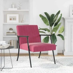 vidaXL Fauteuil Wijnrood 59 x 75 x 78 cm Fluweel
