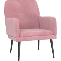 vidaXL Fauteuil 62x79x79 cm fluweel roze