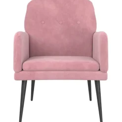 vidaXL Fauteuil 62x79x79 cm fluweel roze