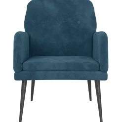 vidaXL Fauteuil 62x79x79 cm fluweel blauw