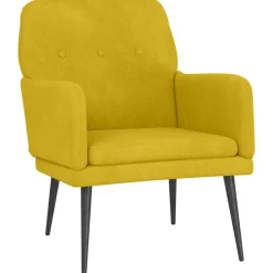 vidaXL Fauteuil 62x79x79 cm fluweel geel