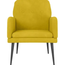 vidaXL Fauteuil 62x79x79 cm fluweel geel