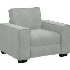 vidaXL Fauteuil 100x78x84 cm fluweel lichtgrijs