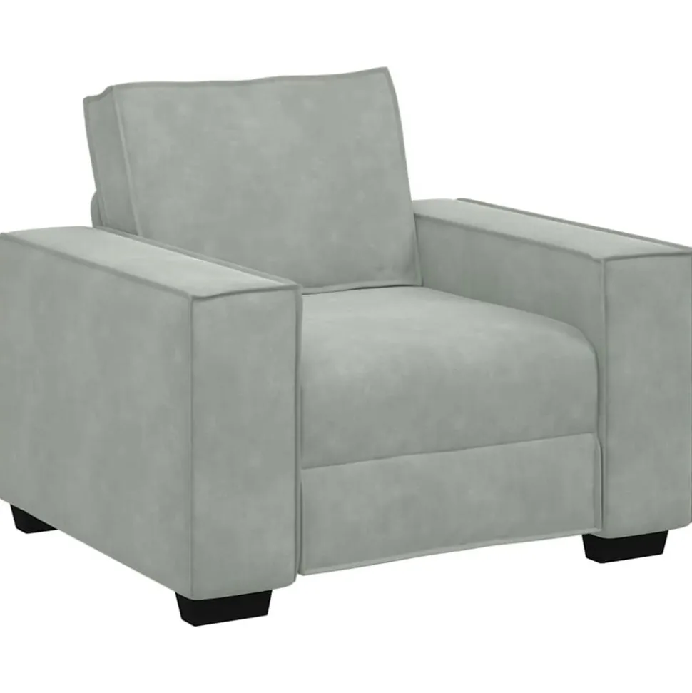 vidaXL Fauteuil 100x78x84 cm fluweel lichtgrijs