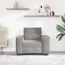 vidaXL Fauteuil 100x78x84 cm fluweel lichtgrijs