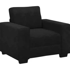 vidaXL Fauteuil 100x77x82 cm fluweel zwart