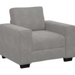 vidaXL Fauteuil 100x77x82 cm fluweel lichtgrijs