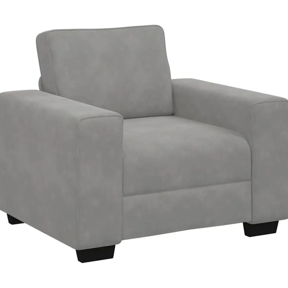 vidaXL Fauteuil 100x77x82 cm fluweel lichtgrijs