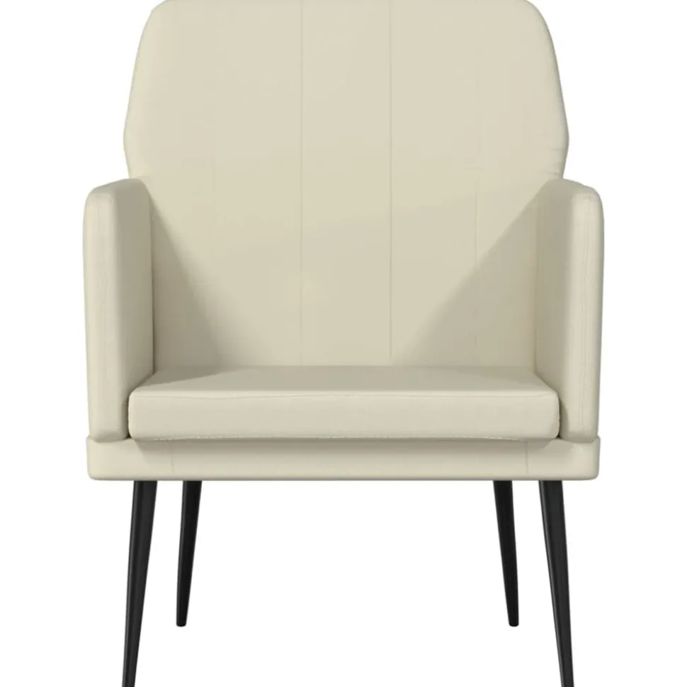 vidaXL Fauteuil 61x78x80 cm kunstleer crèmekleurig