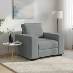 vidaXL Fauteuil 100x77x82 cm stof lichtgrijs