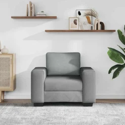 vidaXL Fauteuil 100x77x82 cm stof lichtgrijs