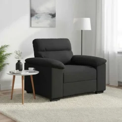 vidaXL Fauteuil 100x81x84 cm stof zwart