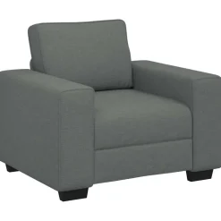 vidaXL Fauteuil 100x77x82 cm stof donkergrijs