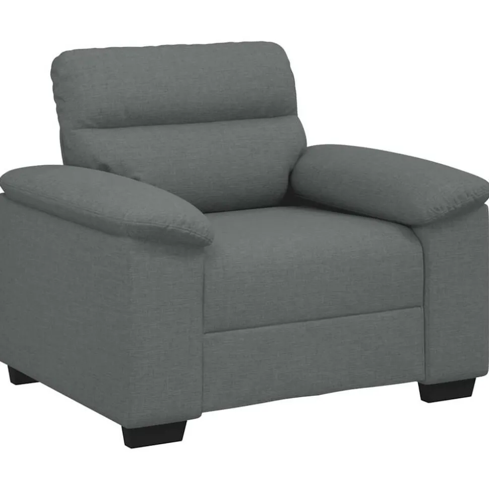 vidaXL Fauteuil 100x81x84 cm stof donkergrijs