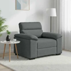 vidaXL Fauteuil 100x81x84 cm stof donkergrijs