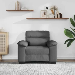 vidaXL Fauteuil 100x81x84 cm stof donkergrijs