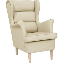 vidaXL Fauteuil 74x84x100 cm stof crèmekleurig