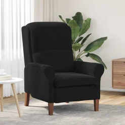 vidaXL Fauteuil Zwart Fluweel