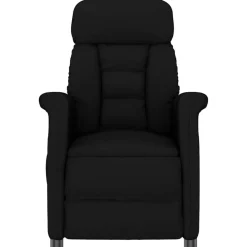 vidaXL Fauteuil Zwart Microvezel