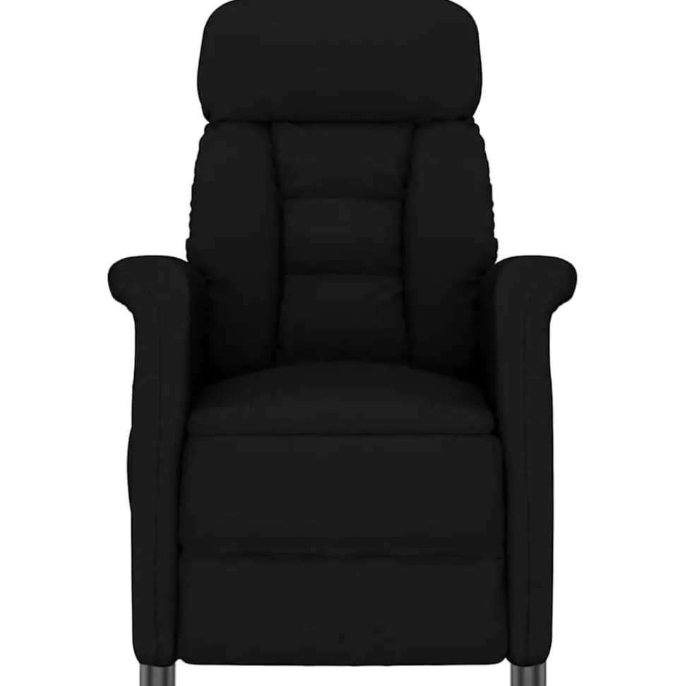 vidaXL Fauteuil Zwart Microvezel