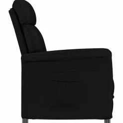vidaXL Fauteuil Zwart Microvezel