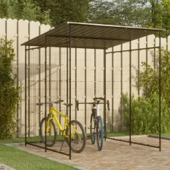 vidaXL Fietsenstalling 190x190x222 cm staal zwart