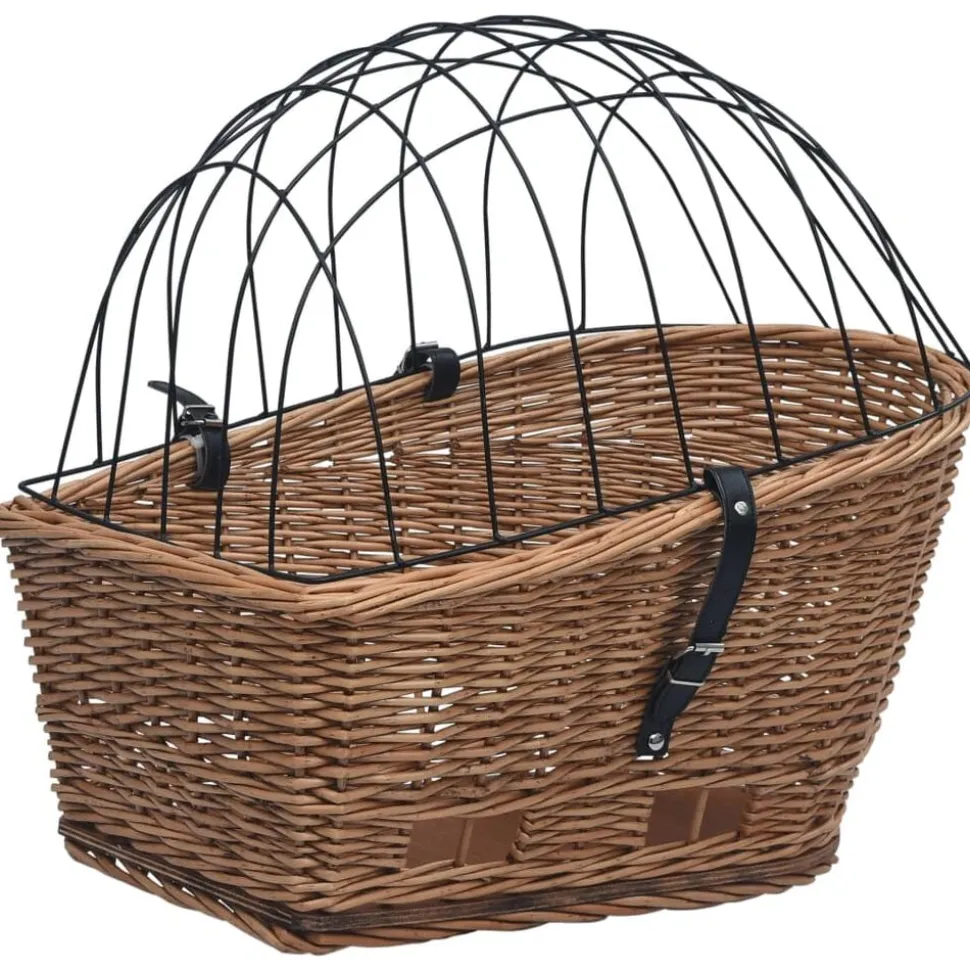 vidaXL Fietsmand voor bagagedrager 55x31x36 cm natuurlijk wilgen
