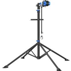 vidaXL Fietsreparatiestandaard inklapbaar 108-188 cm blauw staal
