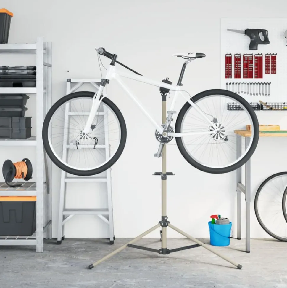 vidaXL Fietsreparatiestandaard inklapbaar 120-165 cm aluminium