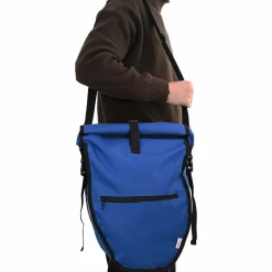 vidaXL Fietstas Blauw 32,5 x 17 x 57 cm Polyester